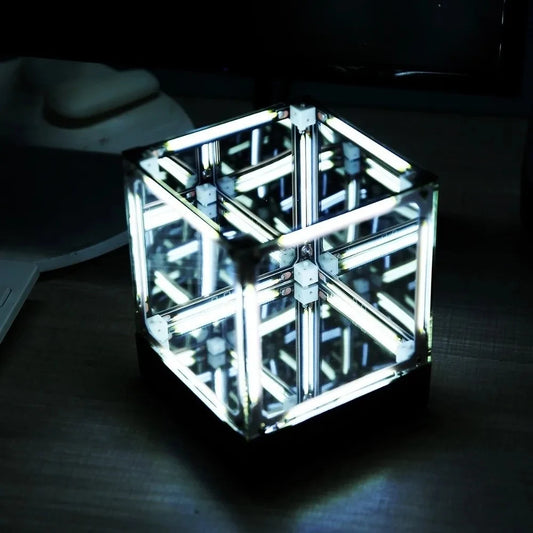 Four-Dimensional Transparent Cube Night Light