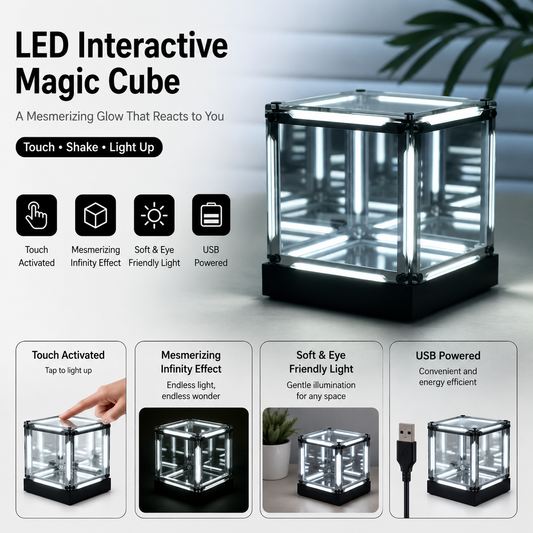 Four-Dimensional Transparent Cube Night Light