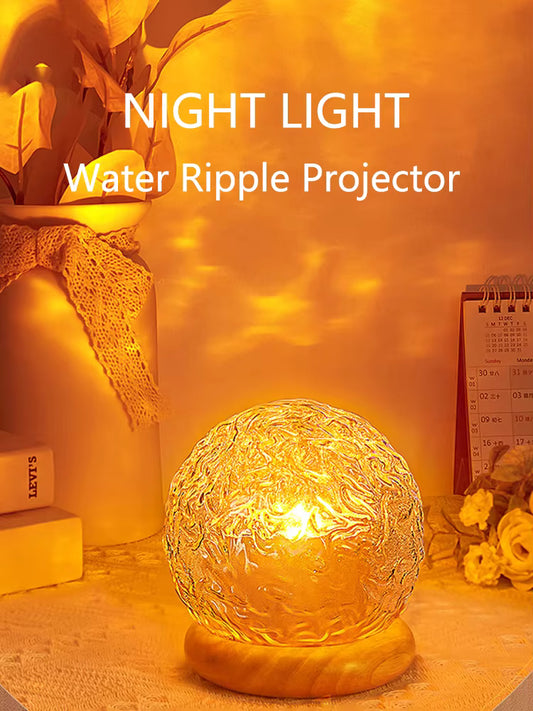 Water Ripple Crystal Night Light