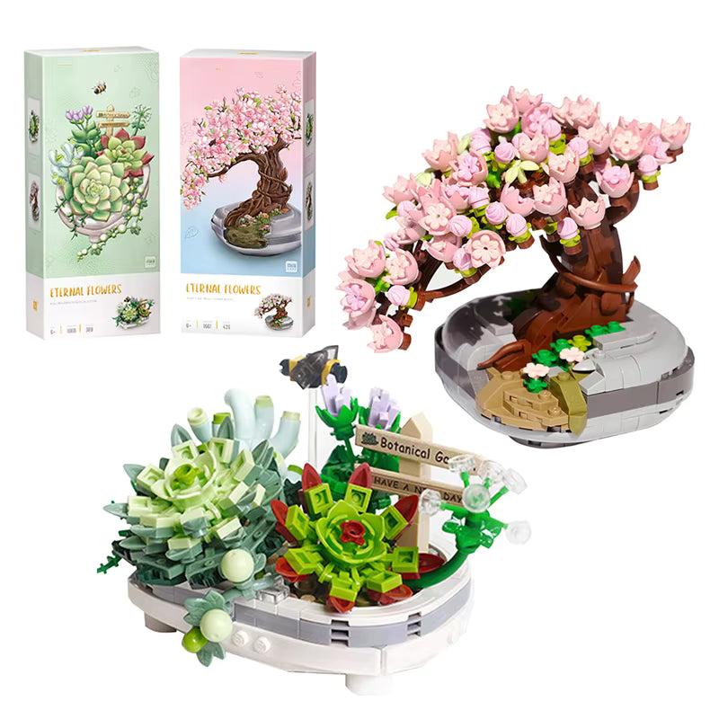 Mini Flower Building Blocks Set